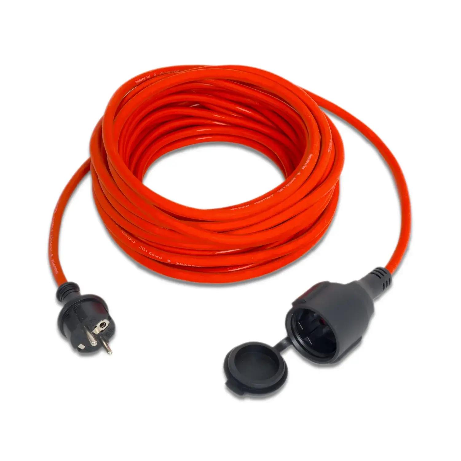 Kvaliteetne pikenduskaabel 15 m / 230 V / 1